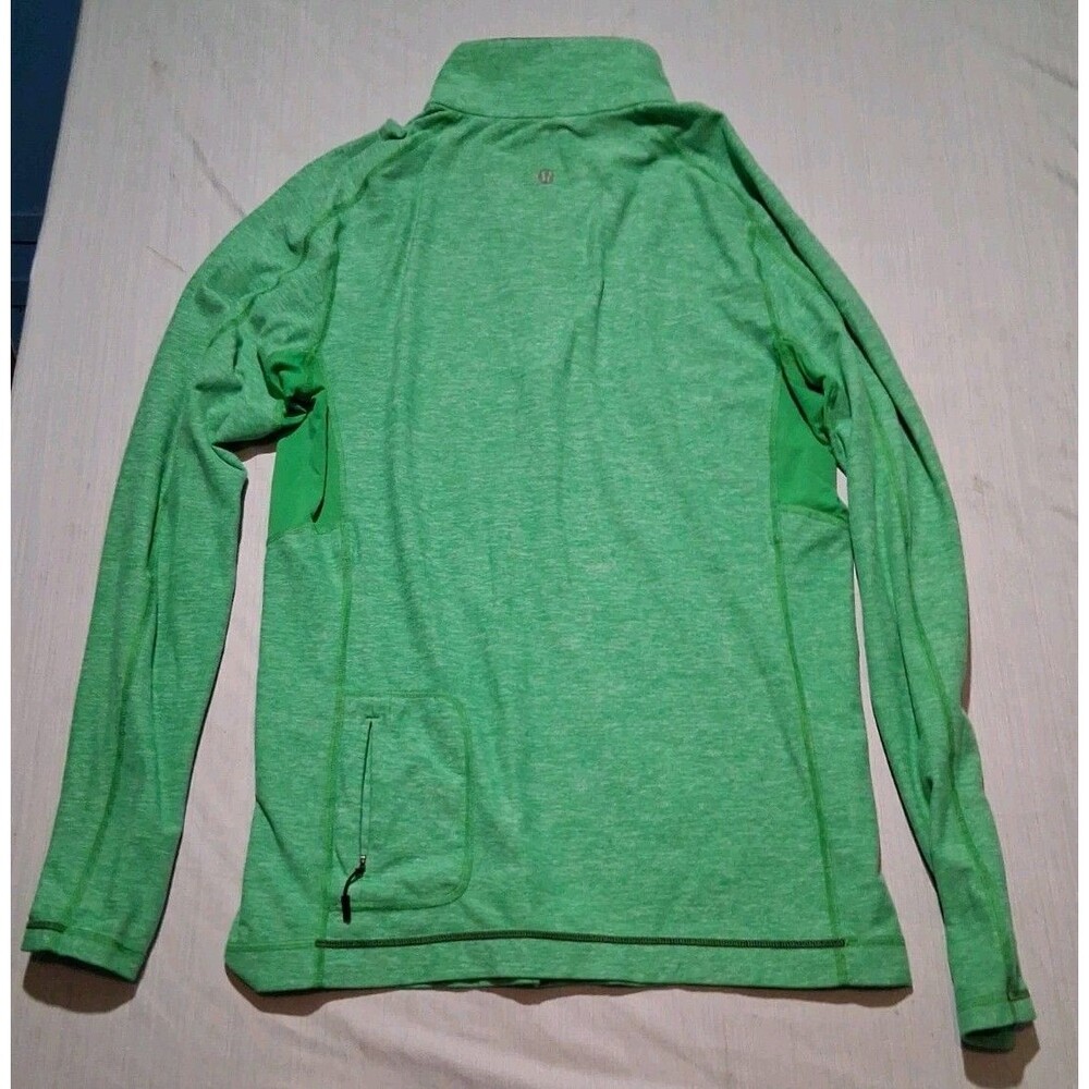 Lululemon Sweater Mens Large Green Running Yoga 1/4 Zip Pullover Active - Picture 2 of 7